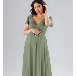 KENNEDY BLUE KAYLI MOSS | maternity bridesmaid dress | green